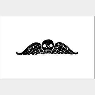 Grave Art - Winged Skull Posters and Art